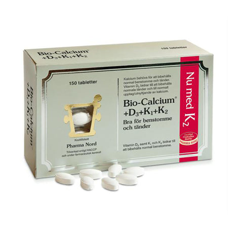 Pharma Nord Bio-Calcium+D3+K1+K2 150 tabletter