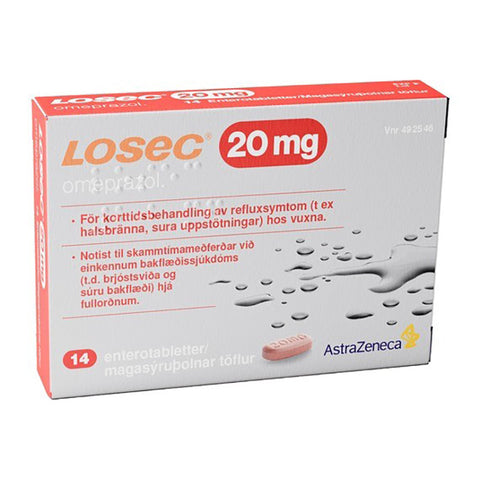 Losec enterotablett 20 mg 14 st