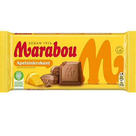 Marabou Mjolkchoklad Apelsinkrokant 200g