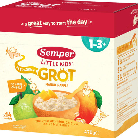 Semper Flerkornsgrot Mango & apple 1-3 Ar 470g
