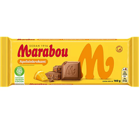 Marabou Mjolkchoklad Apelsinkrokant 160g