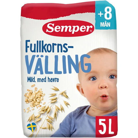 Fullkornsvälling Mild med havre Från 8m 5l Semper