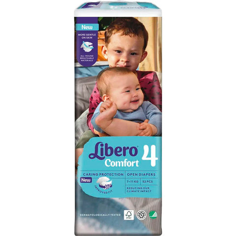 Libero Blöjor Comfort Storlek 4 7-11kg 52-p