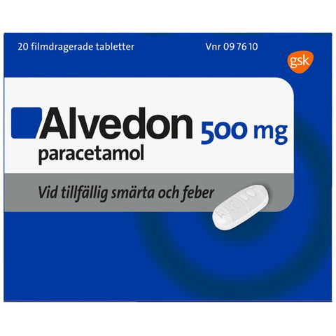 Alvedon, filmdragerad tablett 500 mg, 20 st