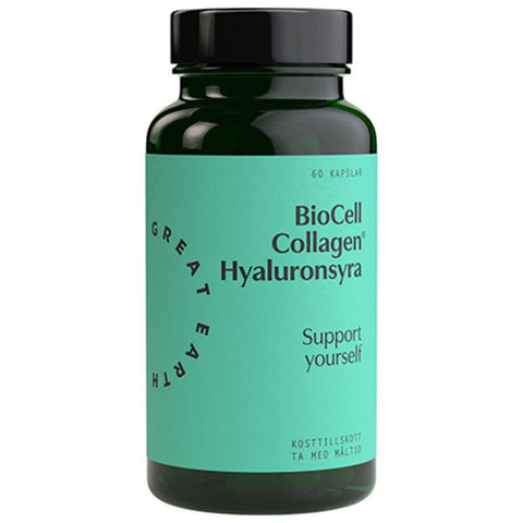 Great Earth Biocell Collagen & Hyaluronsyra 60 kapslar
